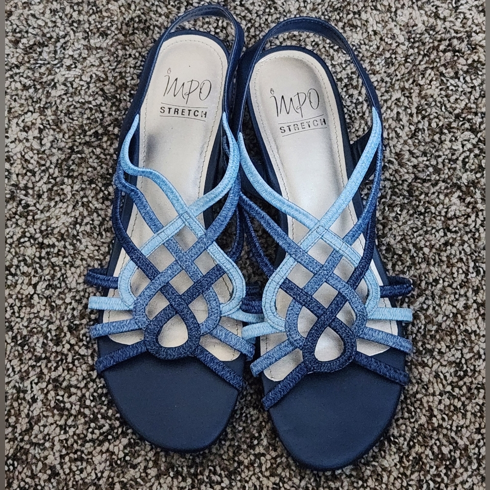 Impo Women's Navy and Light Blue Strappy Sandals